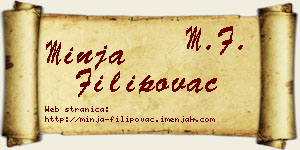 Minja Filipovac vizit kartica